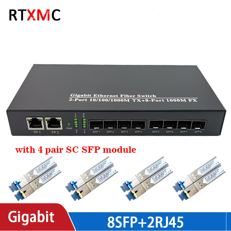 Ethernet Switch 8 Port - 8SFP&2UTP 기가비트 이더넷 스위치 이더넷 광섬유