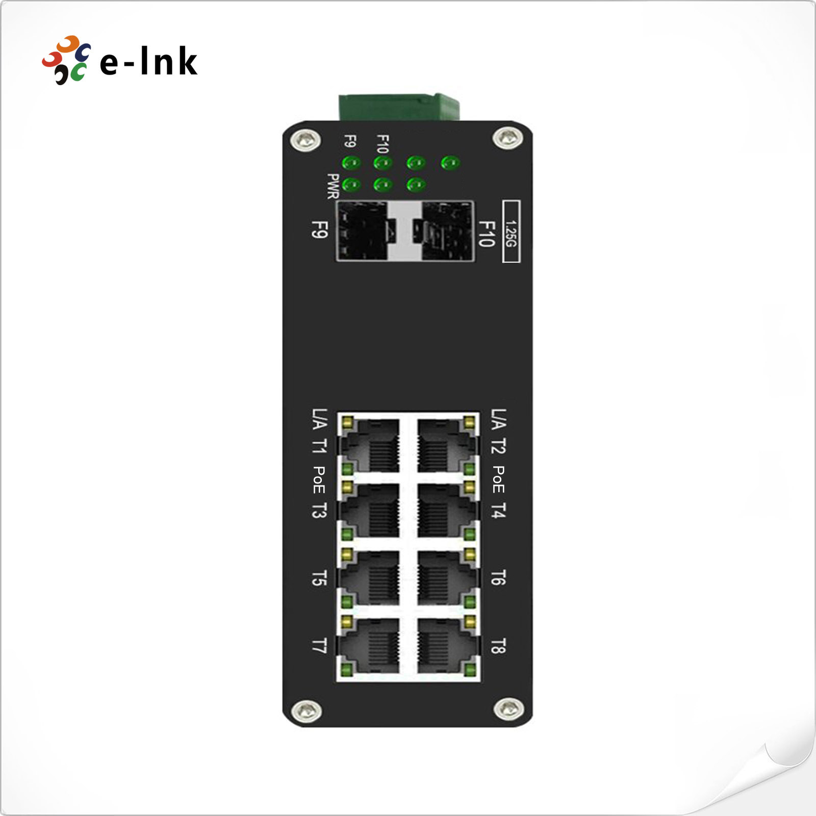 Ethernet Switch 8 Port - ELINK 산업용 L2+ 8포트 10/100/1000T 802.3at