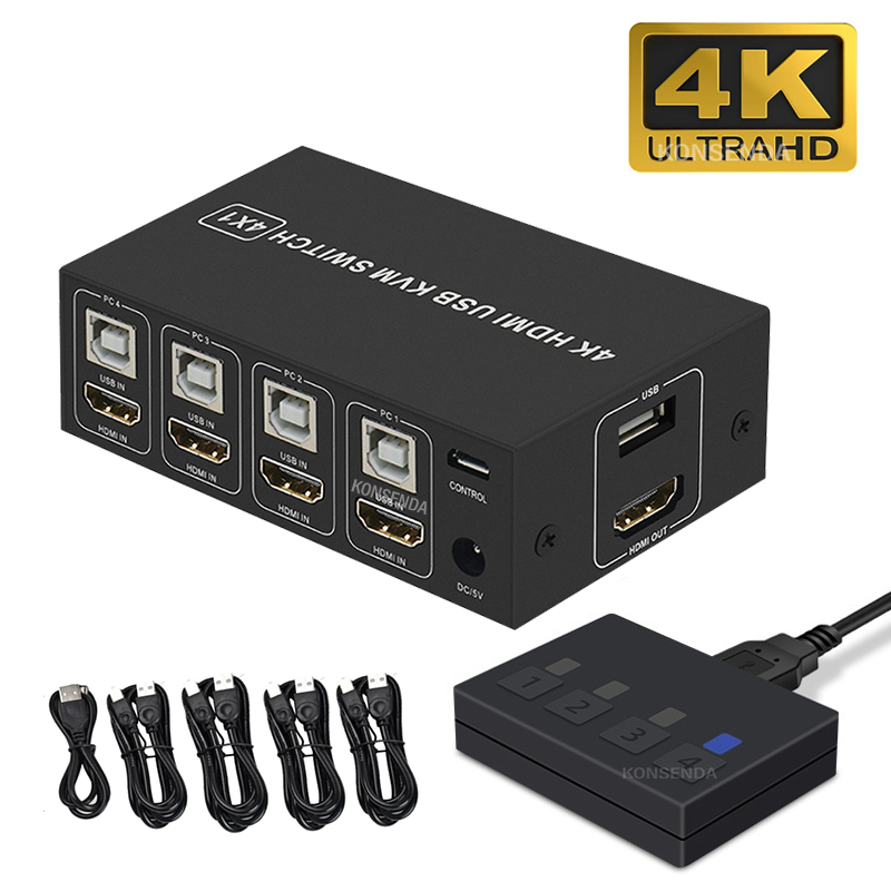 Hdmi Matrix Switch - 4K HDMI KVM 스위치 4 인