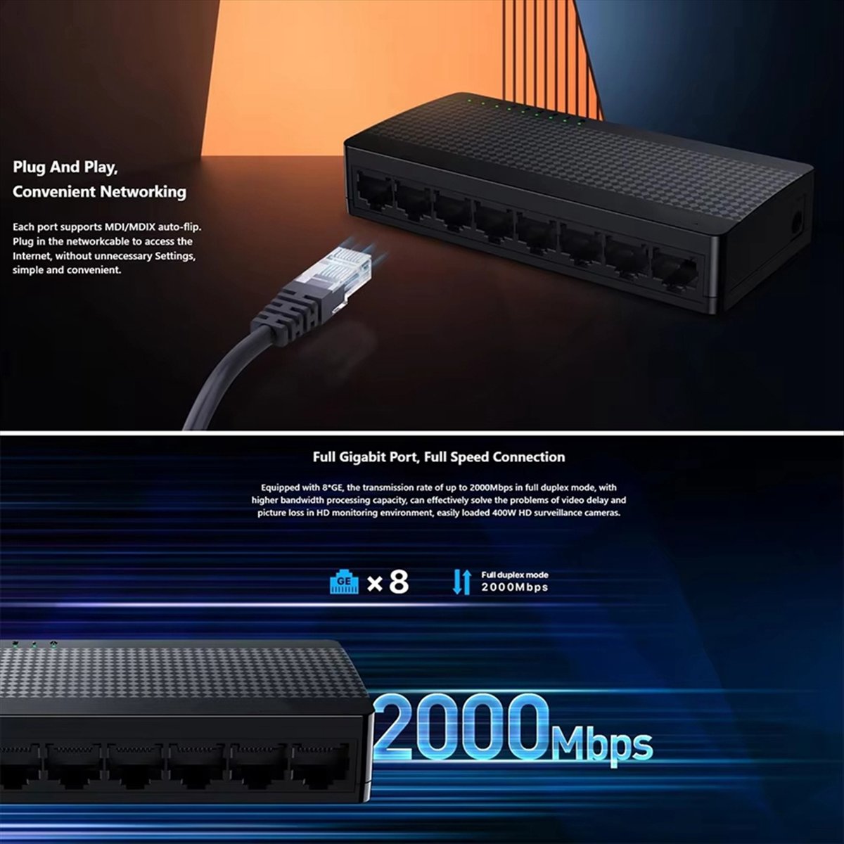 A40I 기가비트 미니 스위치 이더넷 8포트 1000M - Ethernet Switch 8 Port 리뷰 및 가격