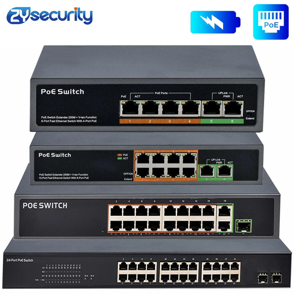 4 8 16 24포트 PoE 스위치 IEEE 802.3 - Ethernet Switch 8 Port 리뷰 및 가격
