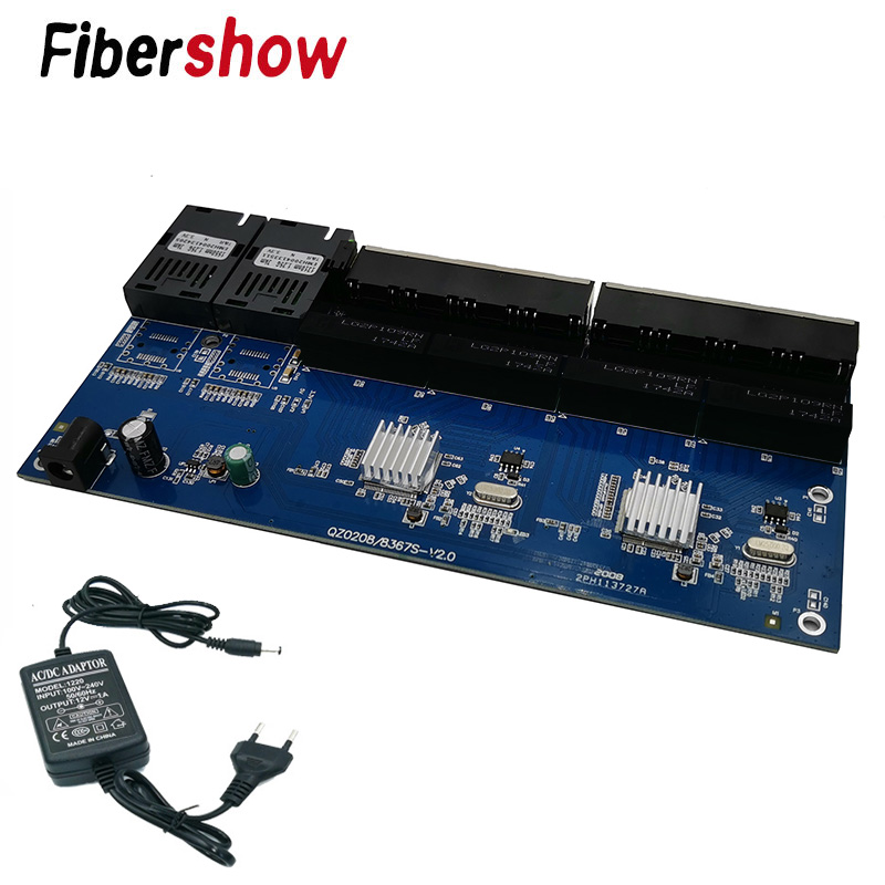 기가비트 이더넷 스위치 광섬유 미디어 컨버터 PCBA  - Ethernet Switch 8 Port 리뷰 및 가격