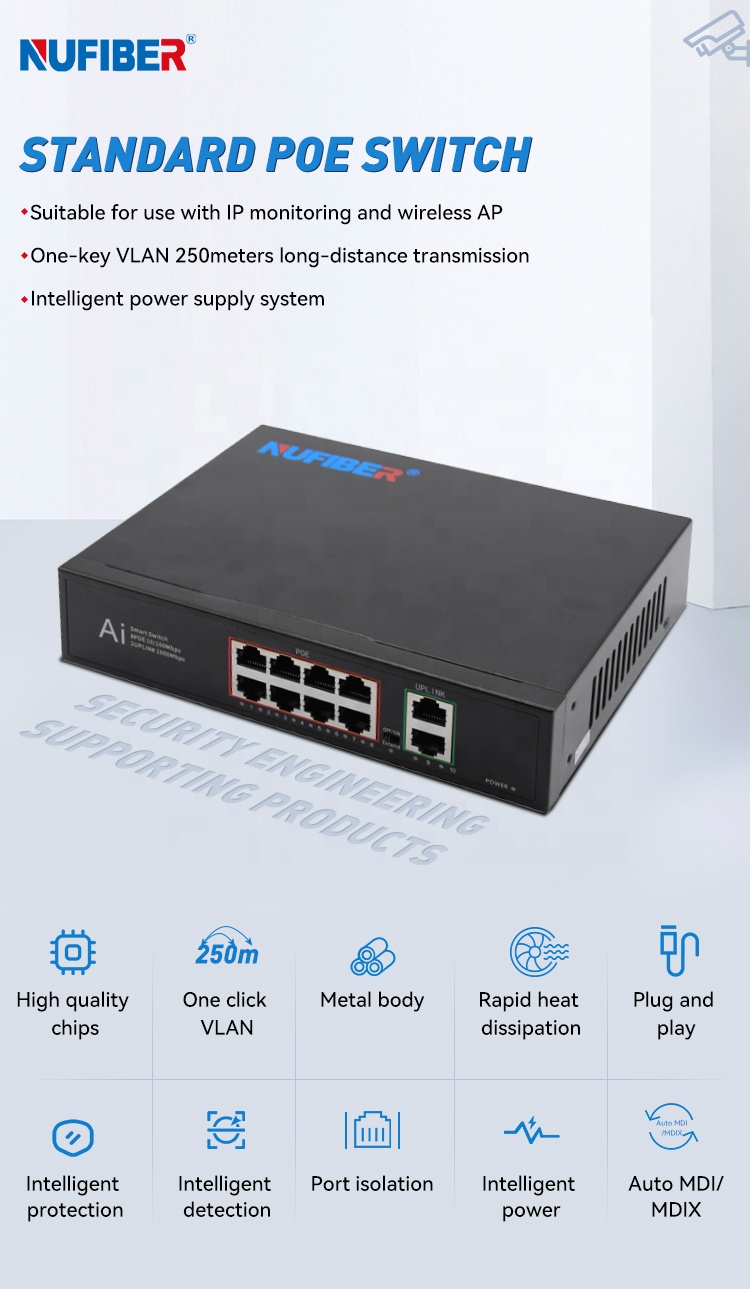 ODM & OEM 기가비트 이더넷 8 포트 POE 스위 - Ethernet Switch 8 Port 리뷰 및 가격